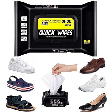 Shoe Cleaner Wipes 80 Pcs Portable Sneakers Cleaner Shoe Wipes...