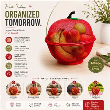 Durable Apple Shaped Fruit And Vegetable Basket