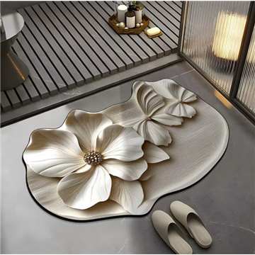 Flower Fusion 3d Floor Mat Mix Colors