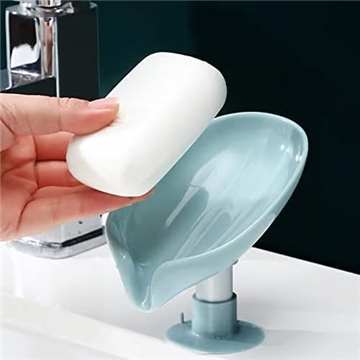 Leaf-Shape Self Draining Soap Dish Holder