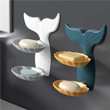Mermaid Tail Wall-Mounted Soap Dish Holder