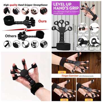 1019 Finger Exerciser Level Up Hands Grip Ultimate Hand Gripper...